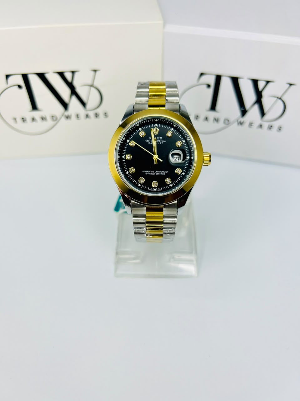 Plain Dial 2 Tone Watch