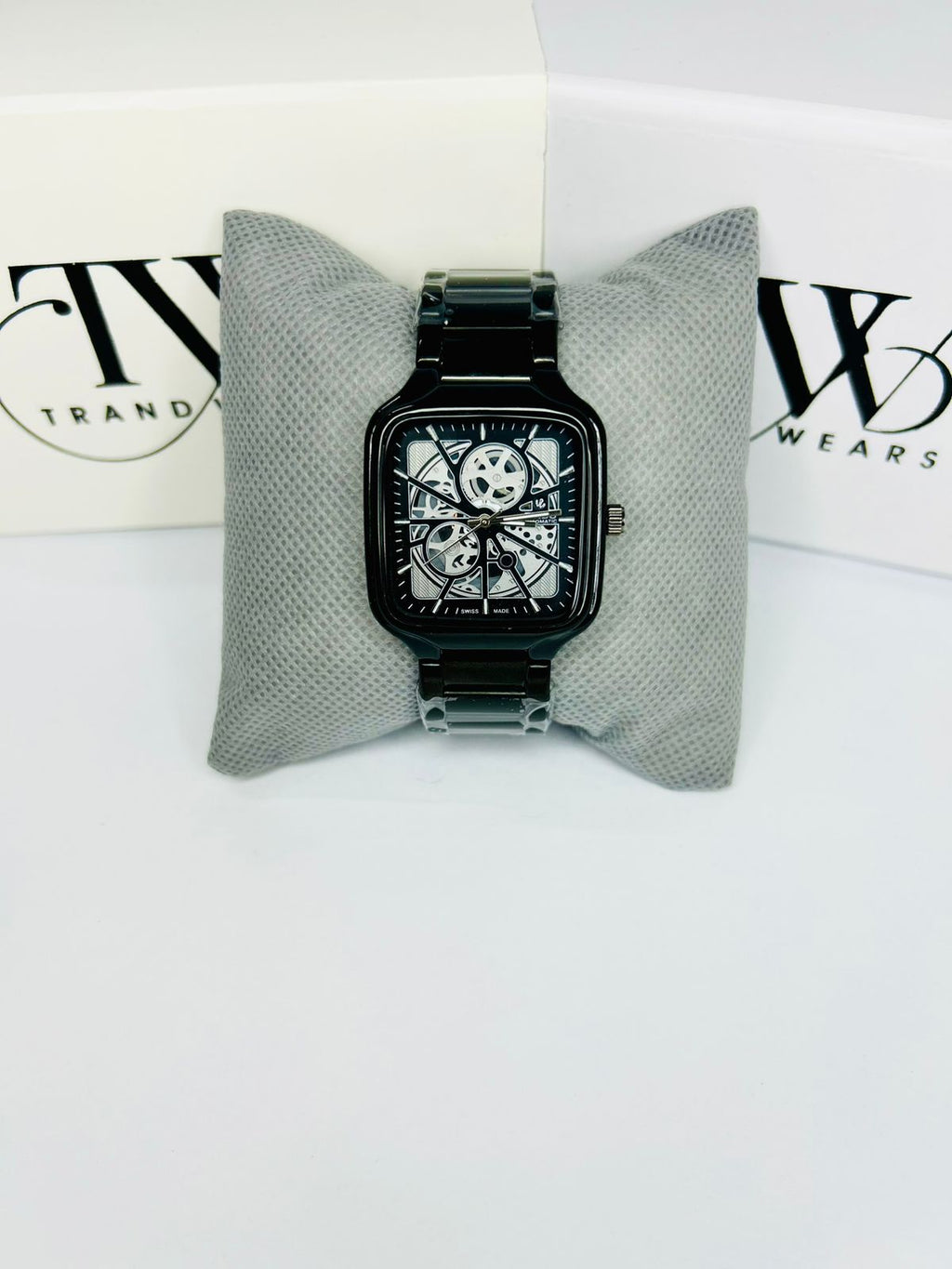 Men’s Square Dial Watch – Black Dial, Stylish Modern Analog Wrist Watch, Luxury Casual & Formal Watch