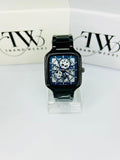 Men’s Square Dial Watch – Blue Dial, Stylish Modern Analog Wrist Watch, Luxury Casual & Formal Watch
