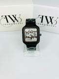 Men’s Square Dial Watch – Brown Dial, Stylish Modern Analog Wrist Watch, Luxury Casual & Formal Watch