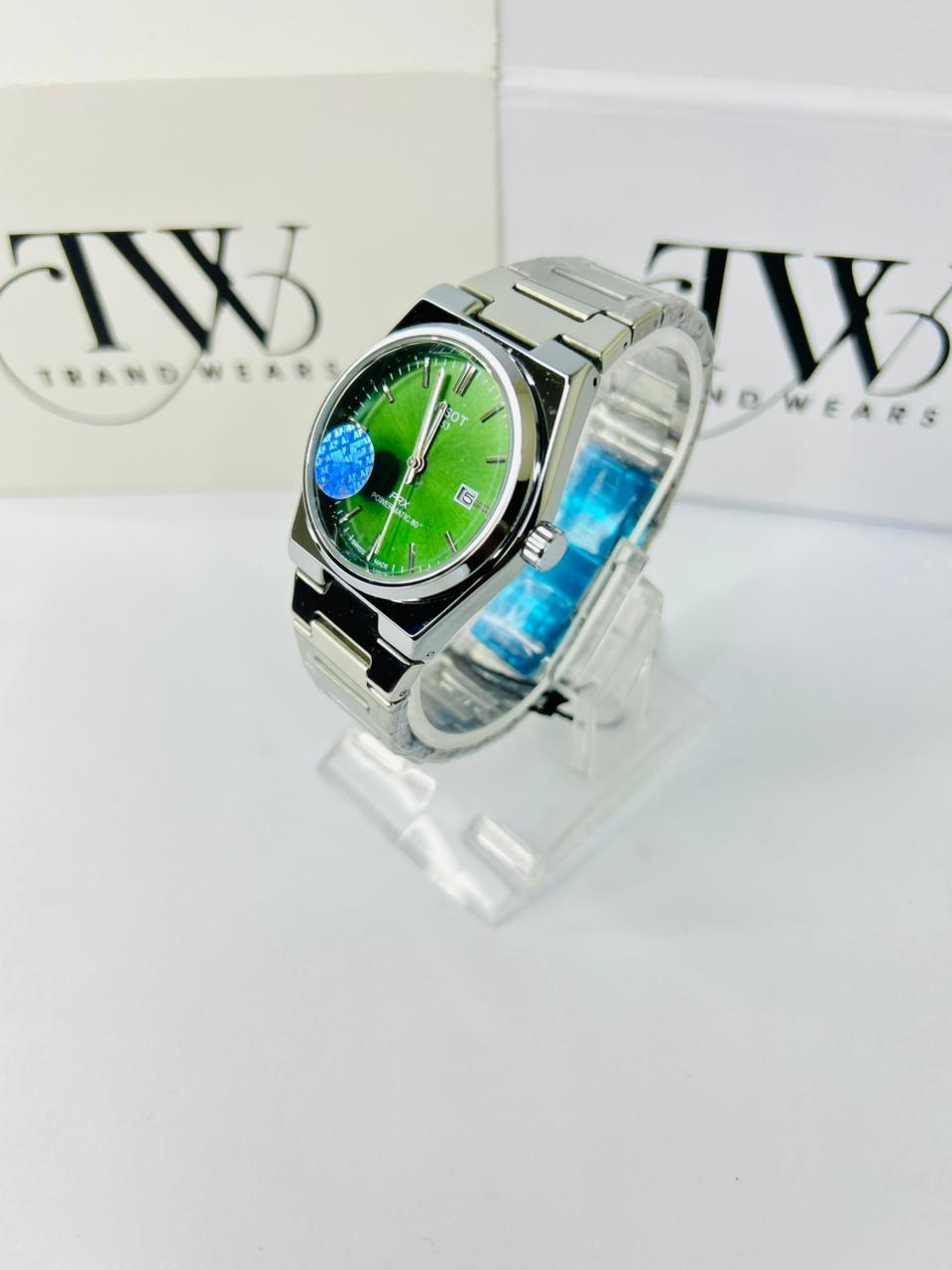 PRX Style Men’s Watch – Green Dial, Semi-Automatic Movement, Stainless Steel Luxury Wrist Watch