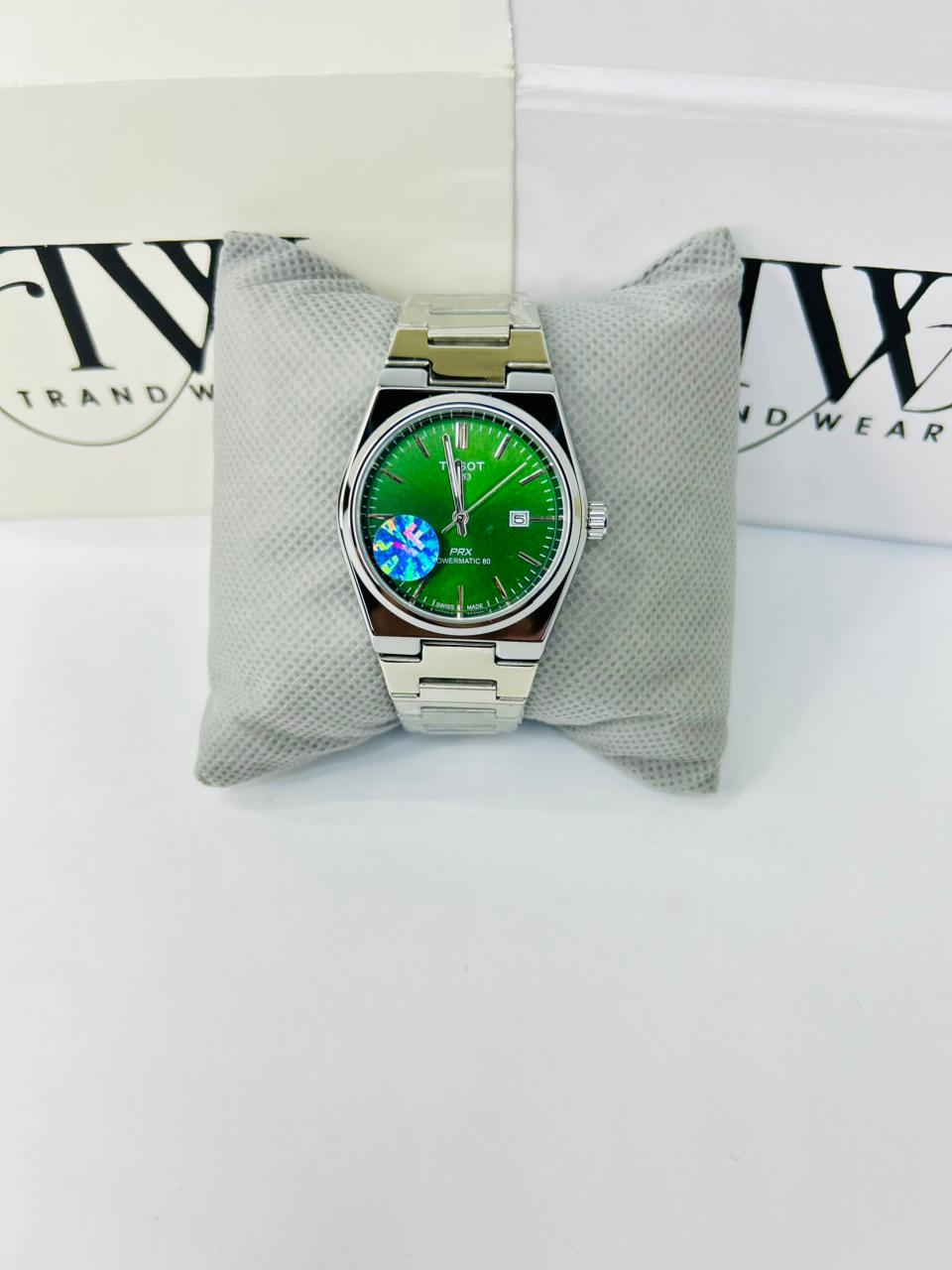 PRX Style Men’s Watch – Green Dial, Semi-Automatic Movement, Stainless Steel Luxury Wrist Watch
