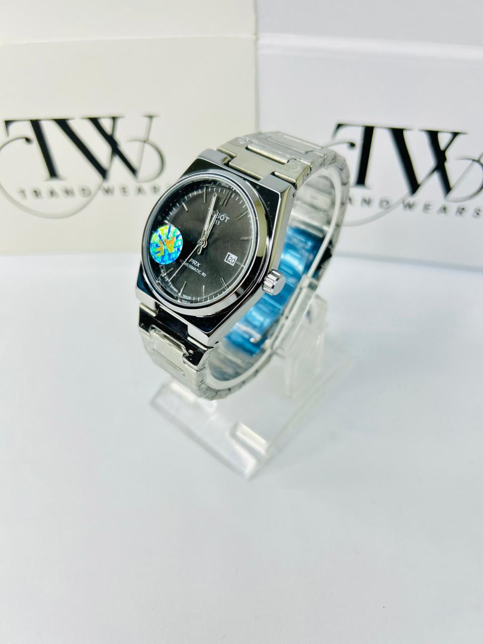 PRX Style Men’s Watch – Black Dial, Semi-Automatic Movement, Stainless Steel Luxury Wrist Watch