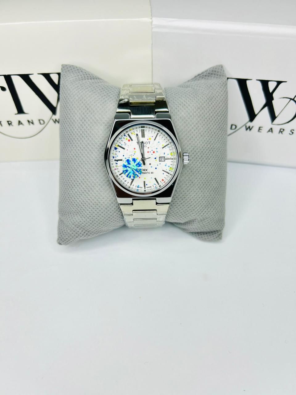 PRX Style Men’s Watch – White Dots Dial, Semi-Automatic Movement, Stainless Steel Luxury Wrist Watch