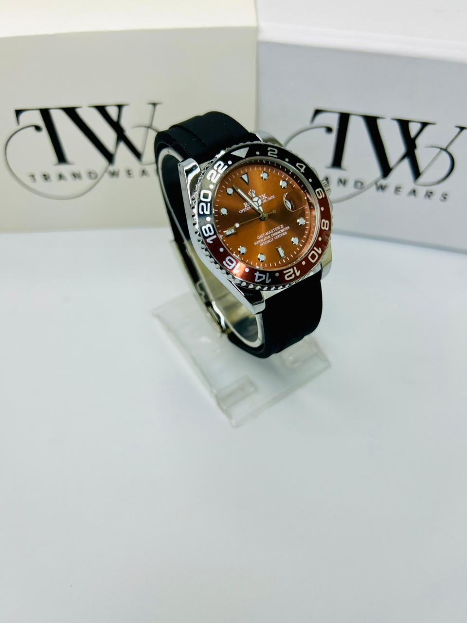 Bazel Strap Watch with Brown Dial – Stylish & Premium Design
