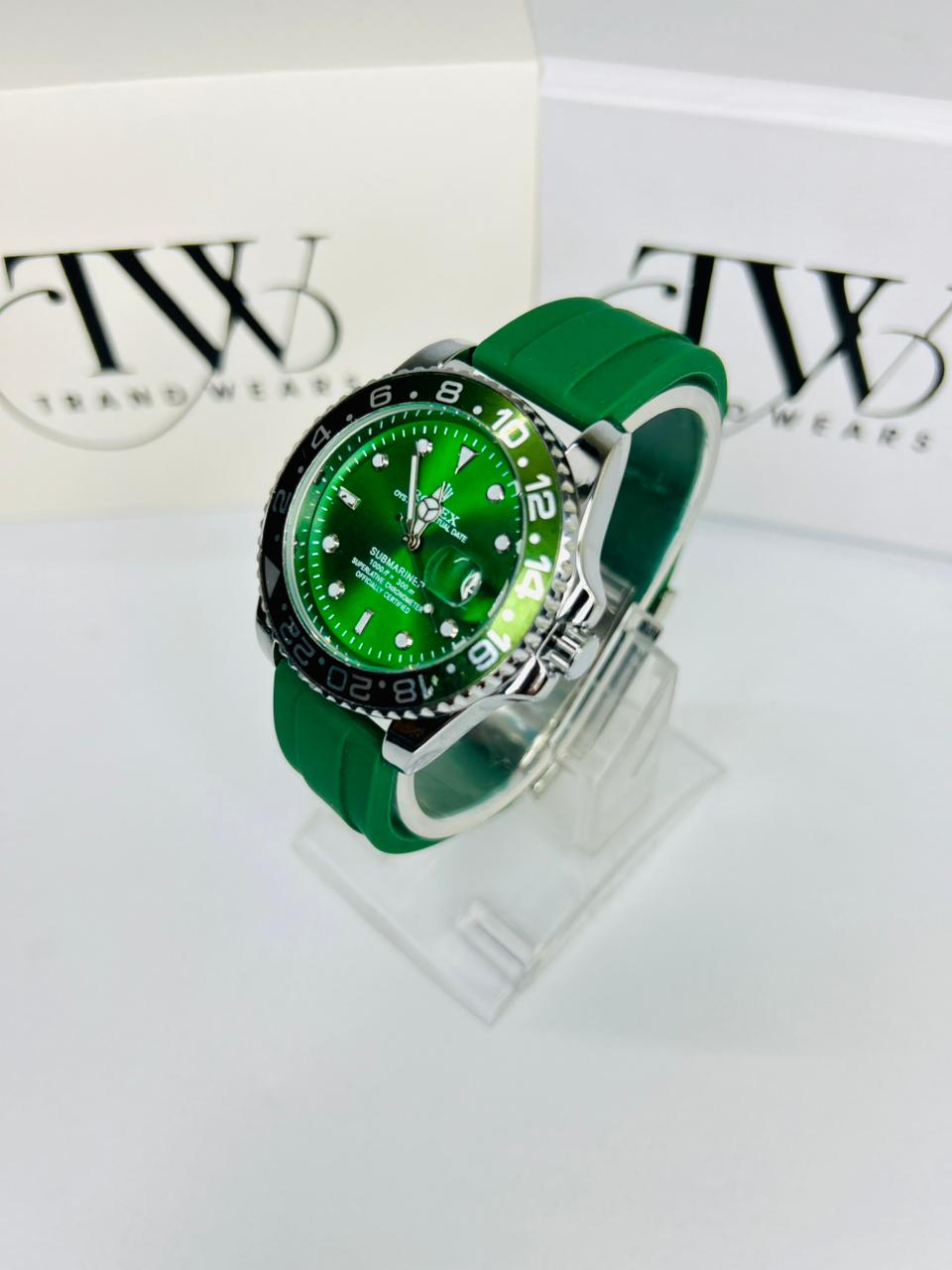 Bazel Strap Watch with Green Dial – Stylish & Premium Design