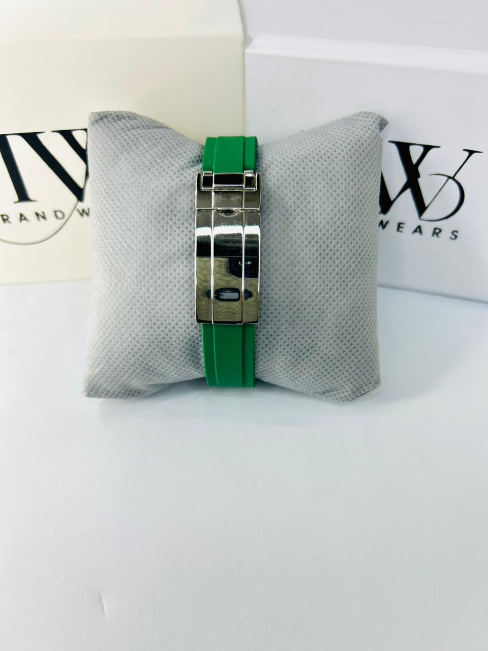 Bazel Strap Watch with Green Dial – Stylish & Premium Design
