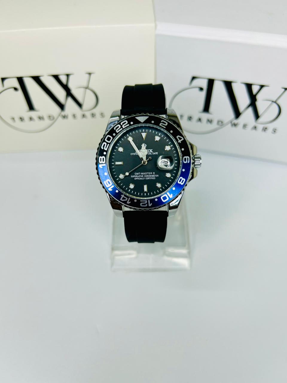 Bazel Strap Watch with Black Dial – Stylish & Premium Design
