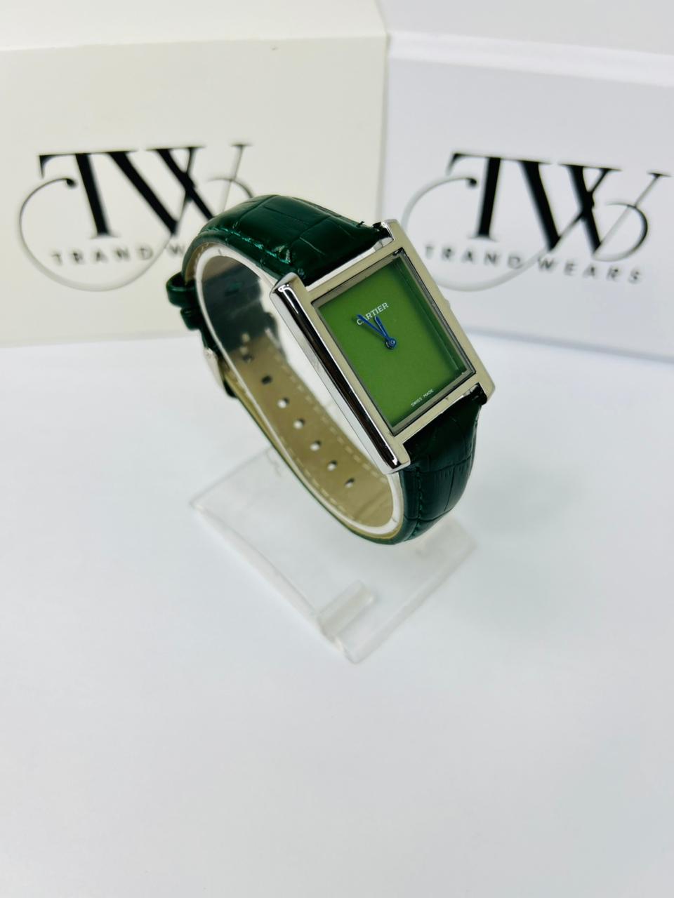 TW Green Strap Watch – Green Dial Stylish Design