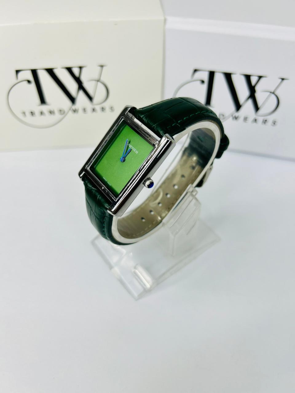 TW Green Strap Watch – Green Dial Stylish Design