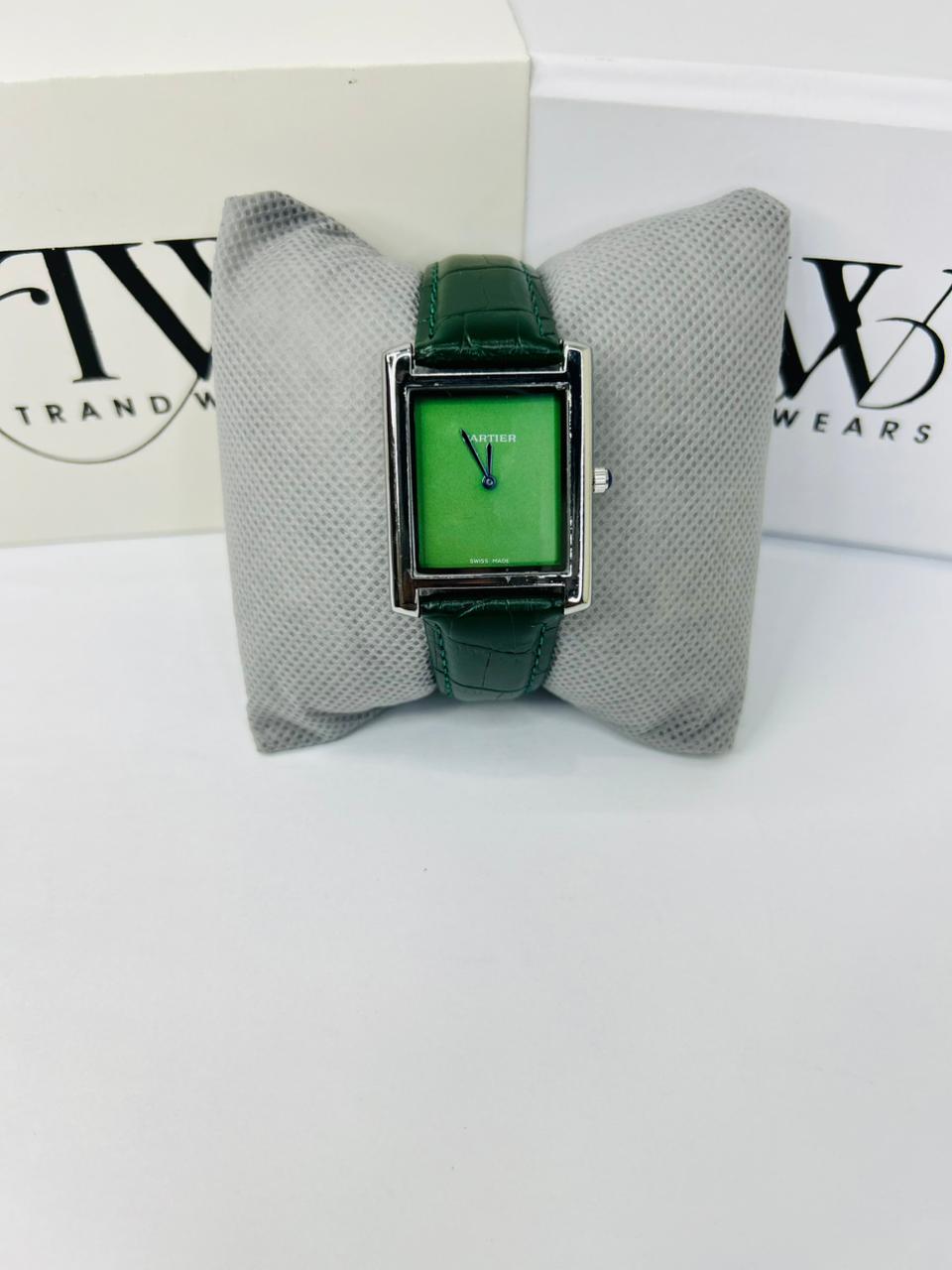 TW Green Strap Watch – Green Dial Stylish Design