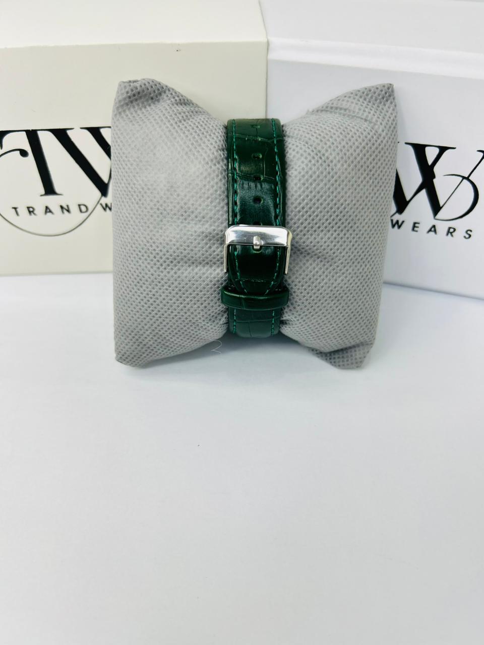TW Green Strap Watch – Green Dial Stylish Design