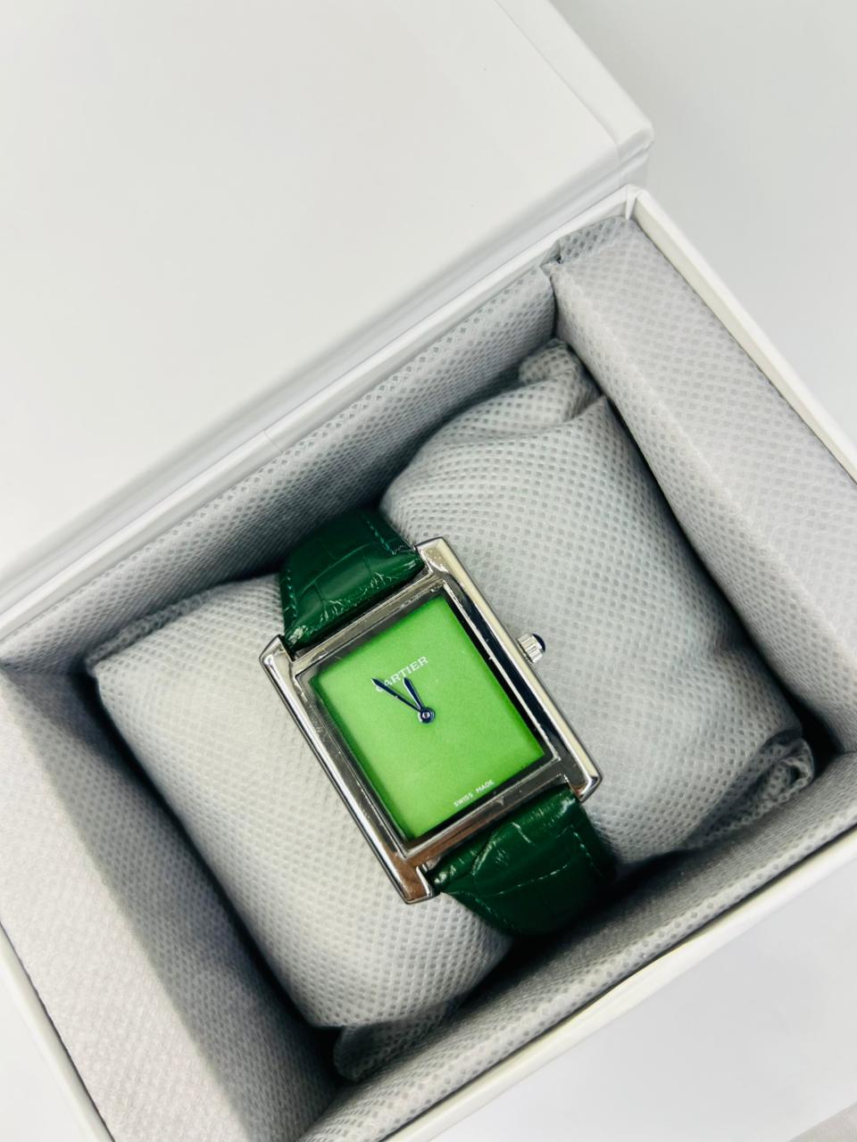 TW Green Strap Watch – Green Dial Stylish Design