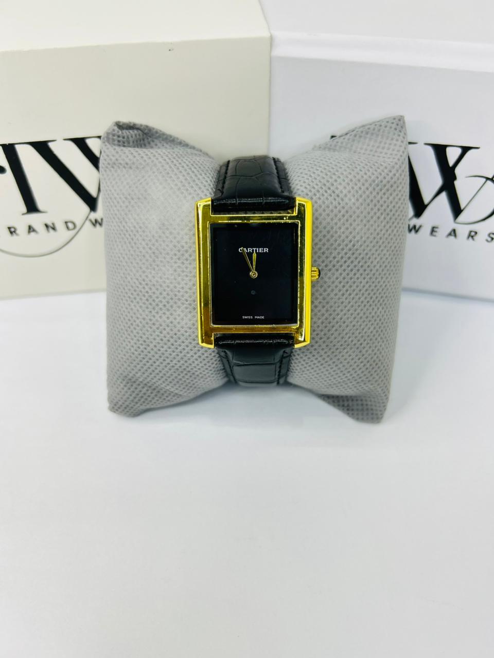 TW Black Strap Watch – Black Dial Sleek Design
