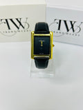 TW Black Strap Watch – Black Dial Sleek Design