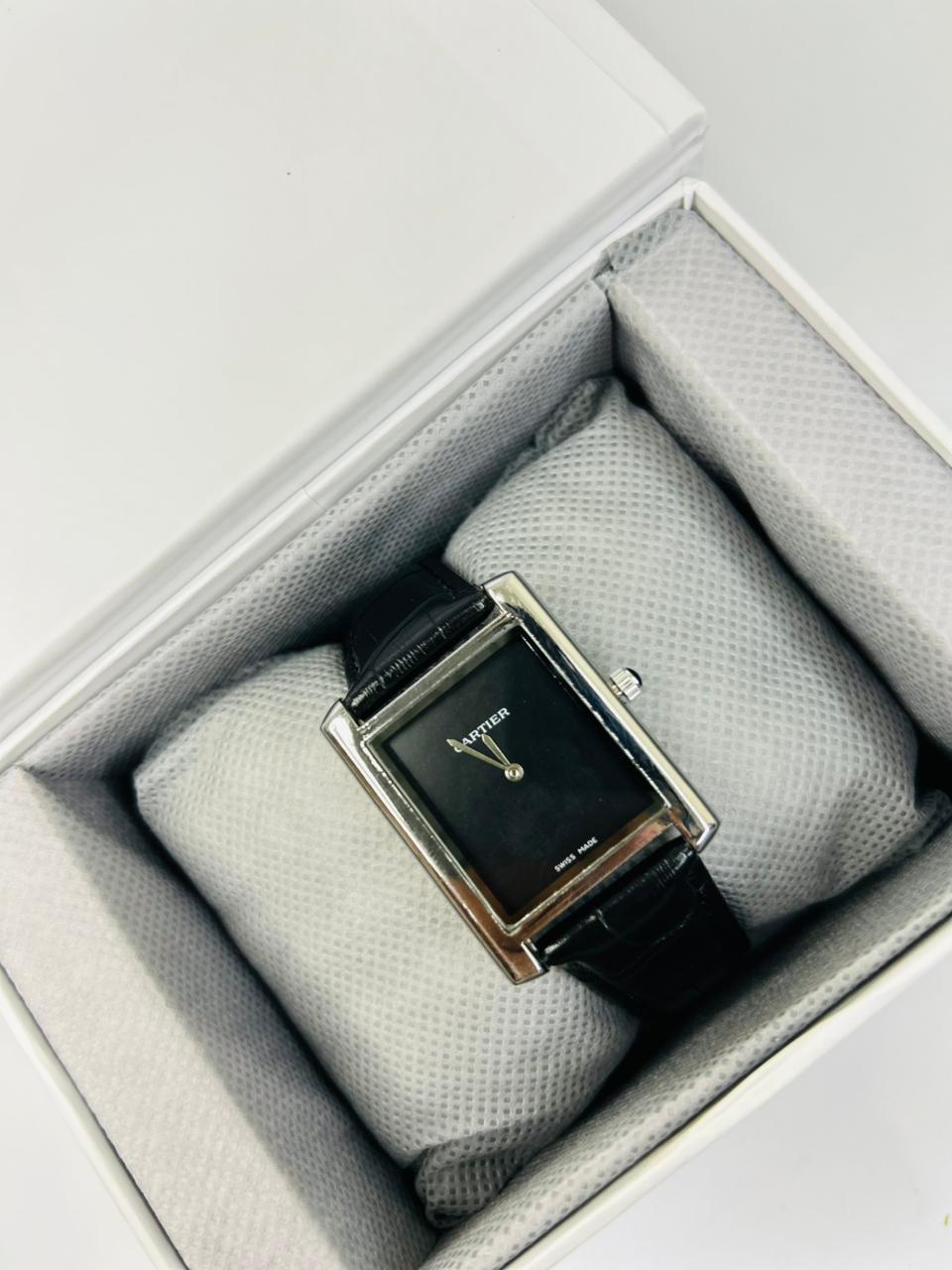 TW Black Strap Watch – Black Dial Sleek Design