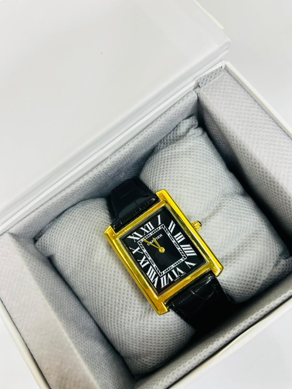 TW Black Strap Watch – Black Dial Sleek Design