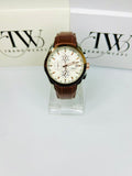 TW Brown Strap Watch with Working Chronograph – Stylish & Premium Design