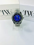 TW Watch Blue Dial Silver Tone – Luxury Stylish Men’s Wrist Watch