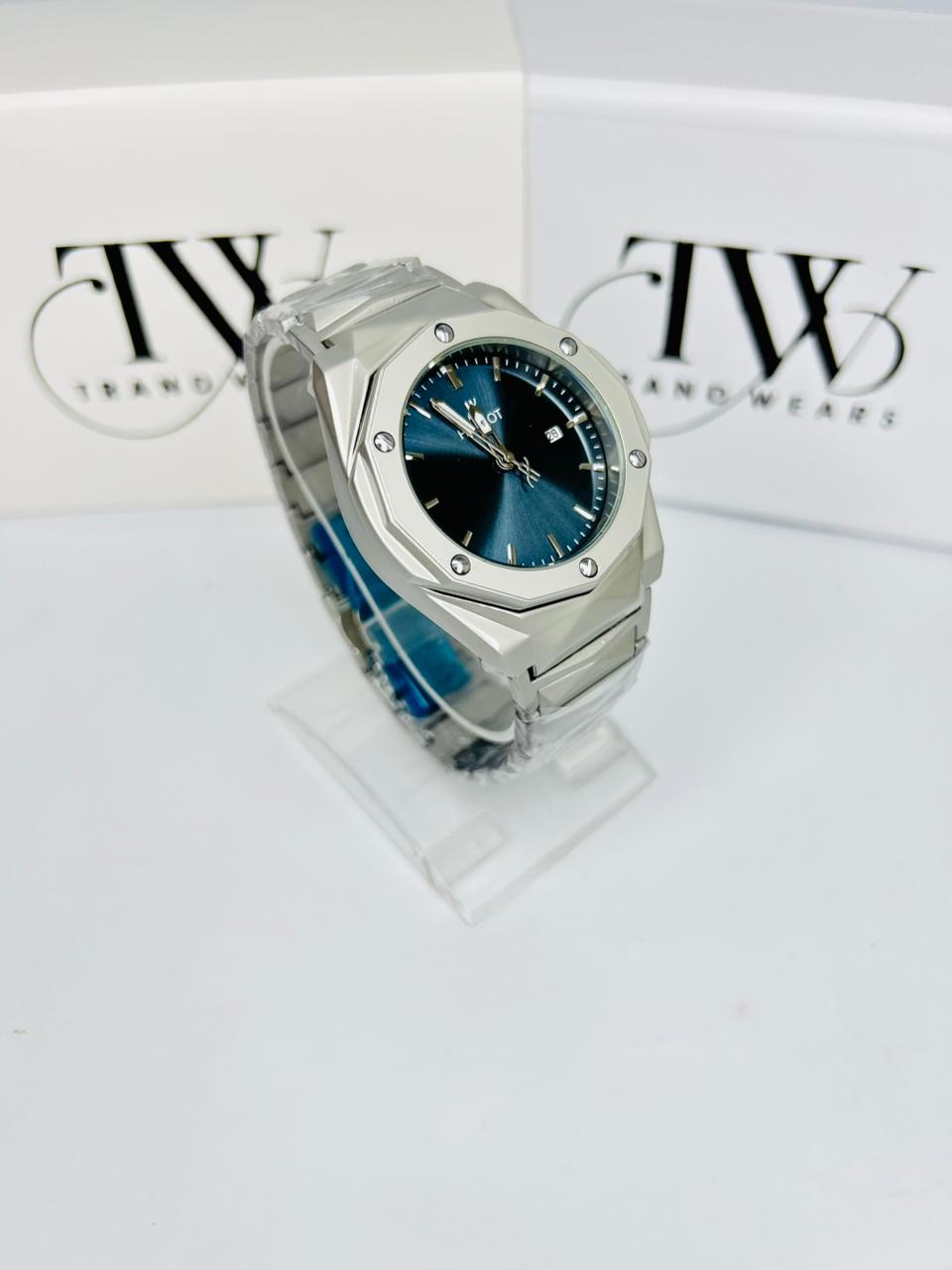 HB Stainless Steel Blue Dial Watch