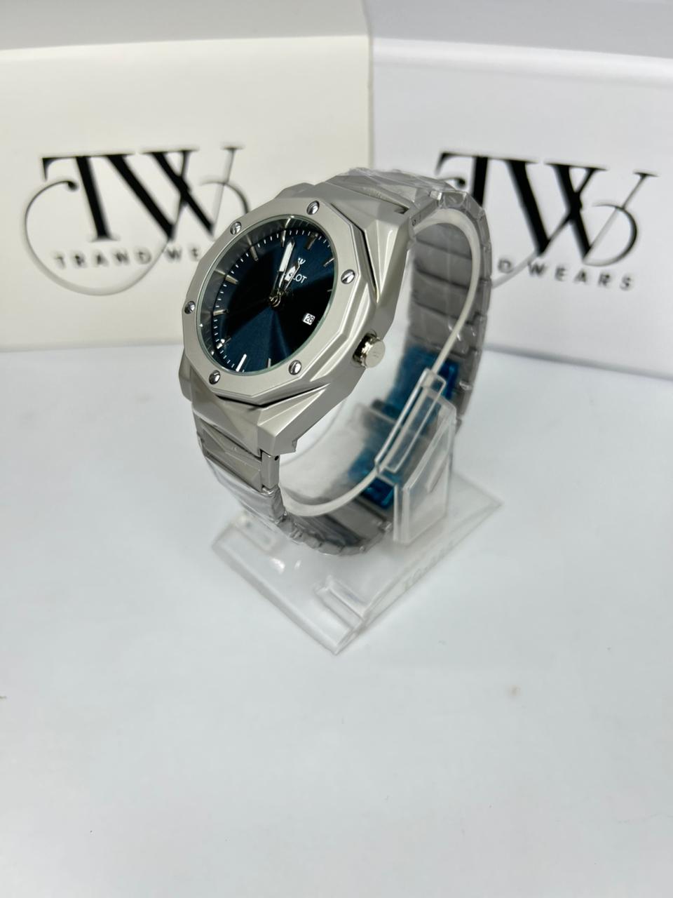 HB Stainless Steel Blue Dial Watch