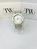 HB Stainless Steel White Dial Watch