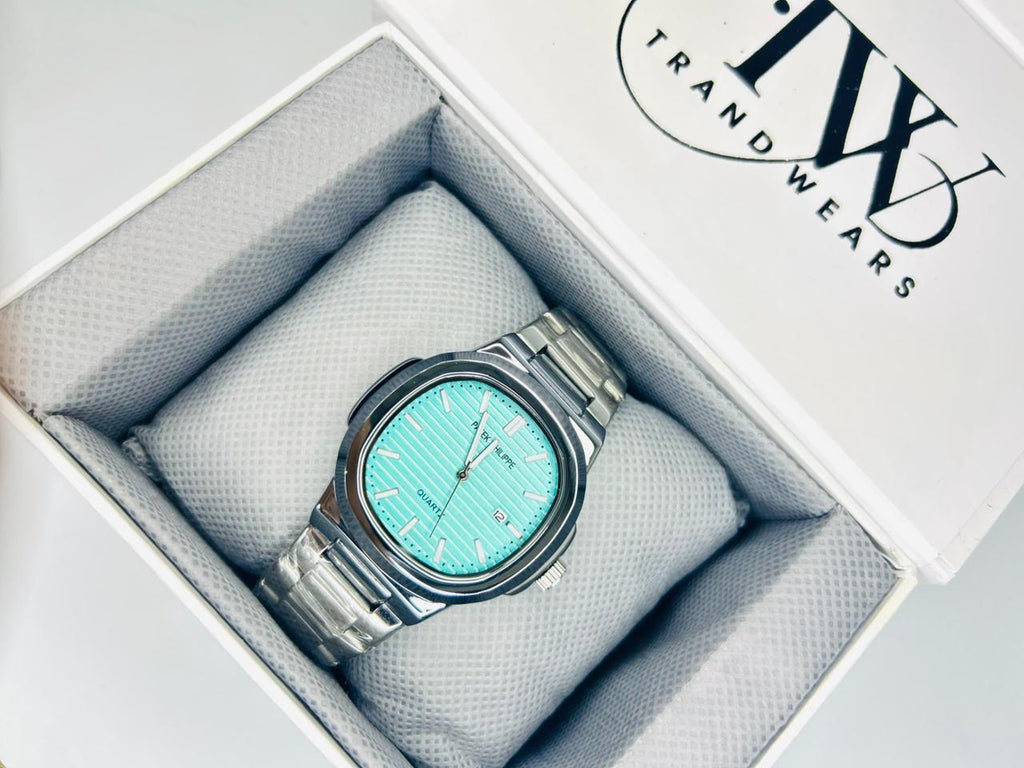PP Premium Tiffany Dial Stainless Steel Watch with Butterfly Lock