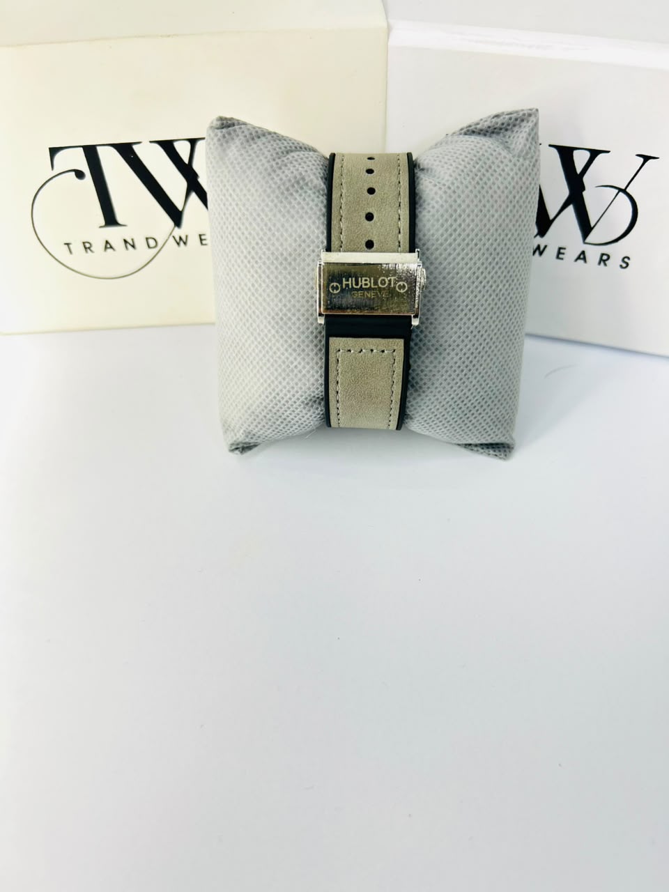 HB White Strap Black Dial Watch – Modern & Stylish Timepiece for Men