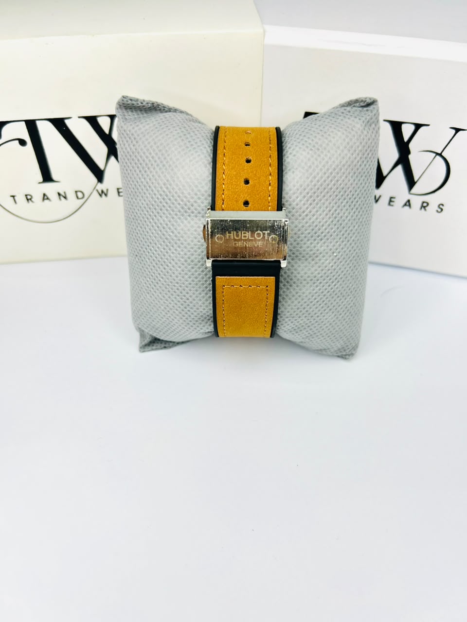 HB Brown Strap White Dial Watch – Timeless Classic Men's Watch