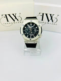 HB Black Strap Black Dial Watch – Bold & Sophisticated Men's Timepiece