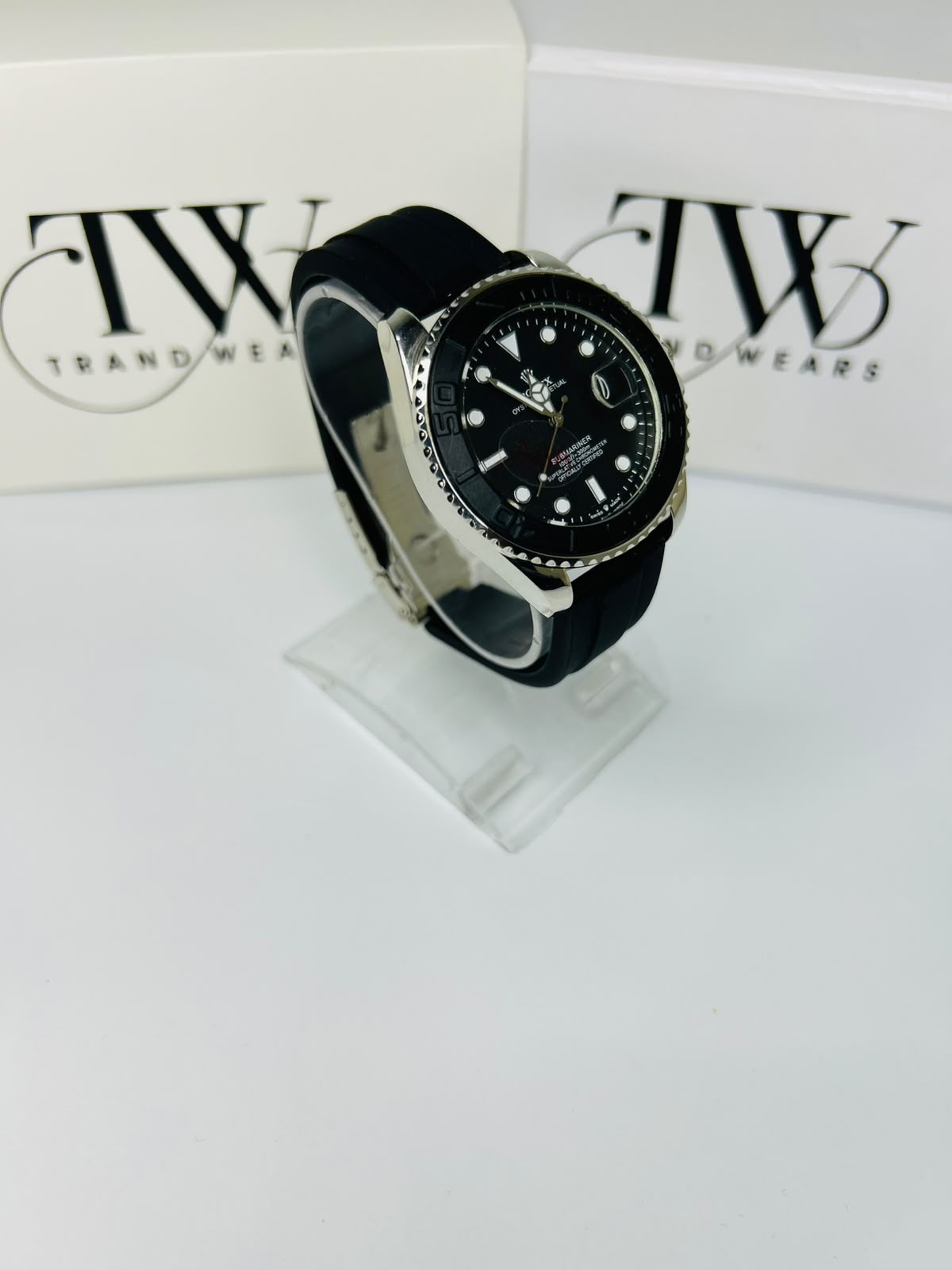 Bazel Strap Watch with Black Dial – Stylish & Premium Design