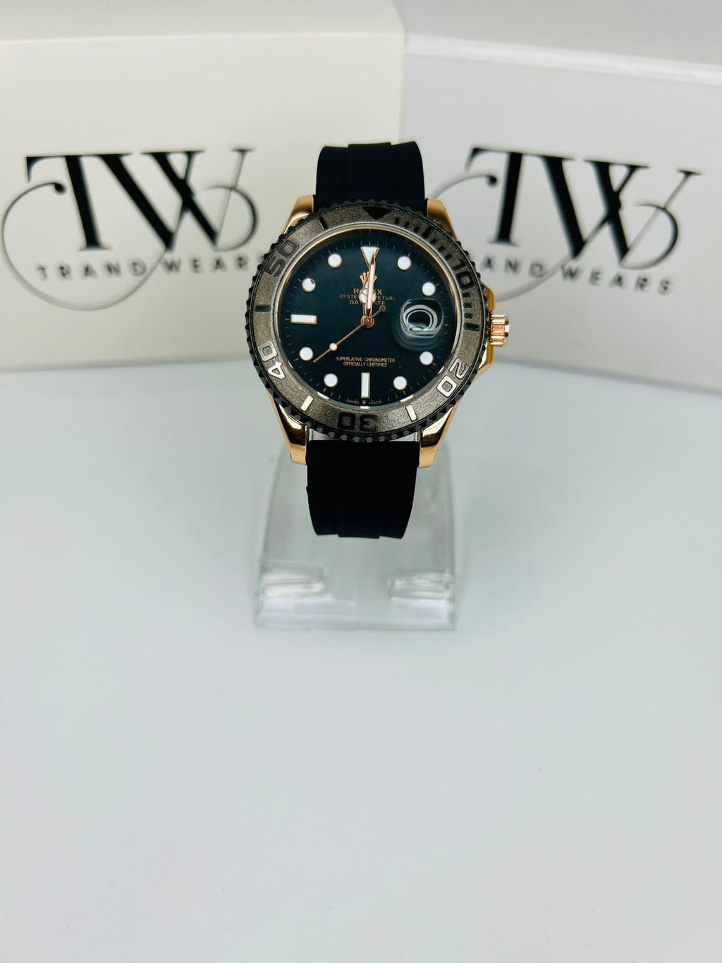 Bazel Strap Watch with Black Dial – Stylish & Premium Design