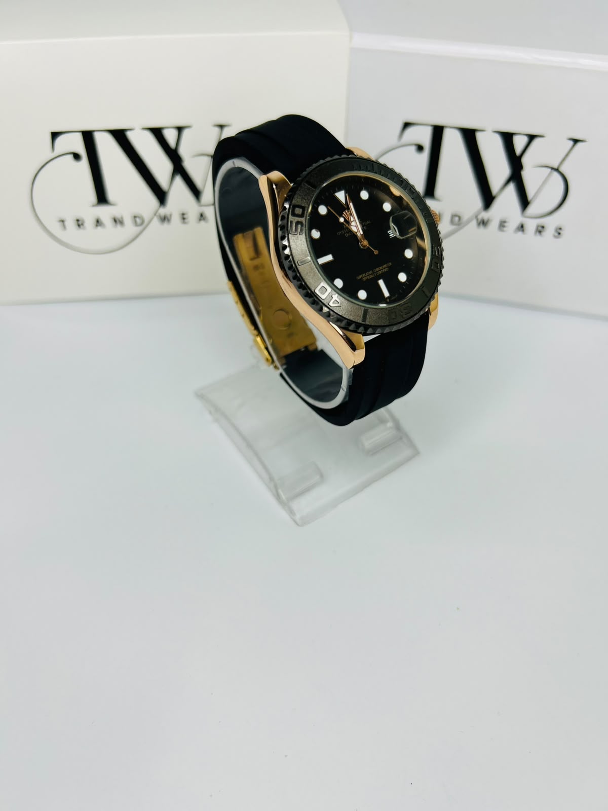 Bazel Strap Watch with Black Dial – Stylish & Premium Design