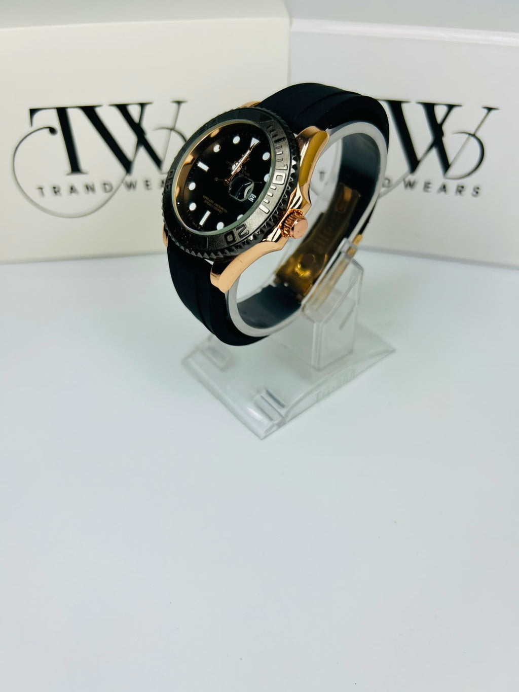 Bazel Strap Watch with Black Dial – Stylish & Premium Design