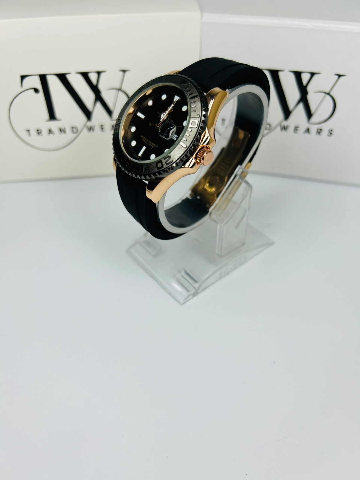 Bazel Strap Watch with Black Dial – Stylish & Premium Design