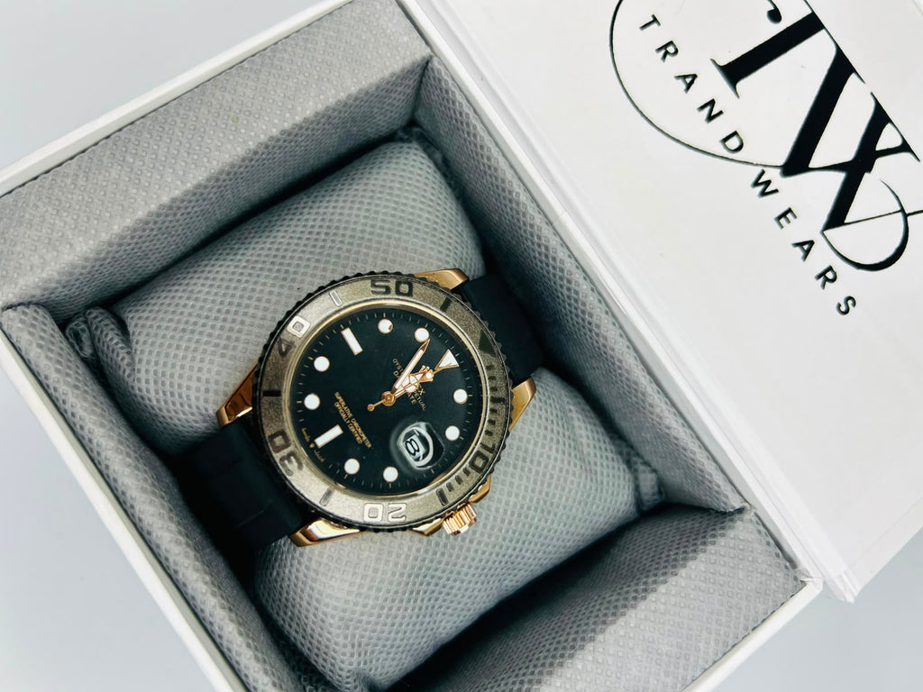 Bazel Strap Watch with Black Dial – Stylish & Premium Design