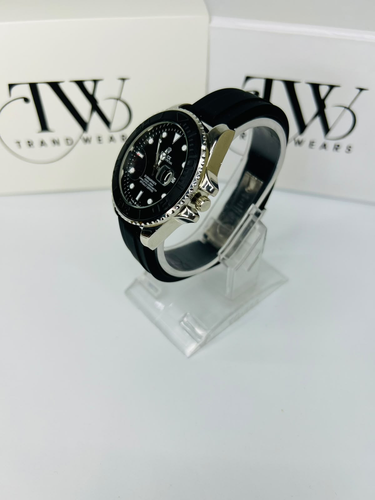 Bazel Strap Watch with Black Dial – Stylish & Premium Design